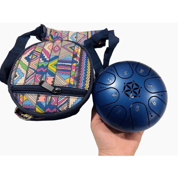 Steel Tongue Drum Rain Drum Tone Key C5 5.5 Inch 8 Notes For Kids Beginner - Picture 4 of 12